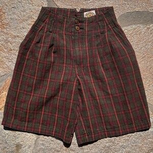 Paris Sport Club plaid cotton shorts
